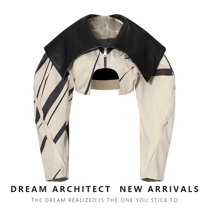 Весна/Лето 2025: Минималистичный дизайн. Утягивающая фигура неправильной формы. Холодный и прочный стиль. Короткое пальто с цветными воротниками.
Весна/Лето 2025: Минималистичный дизайн. Утягивающая фигура неправильной формы. Холодный и прочный стиль. Короткое пальто с цветными воротниками.