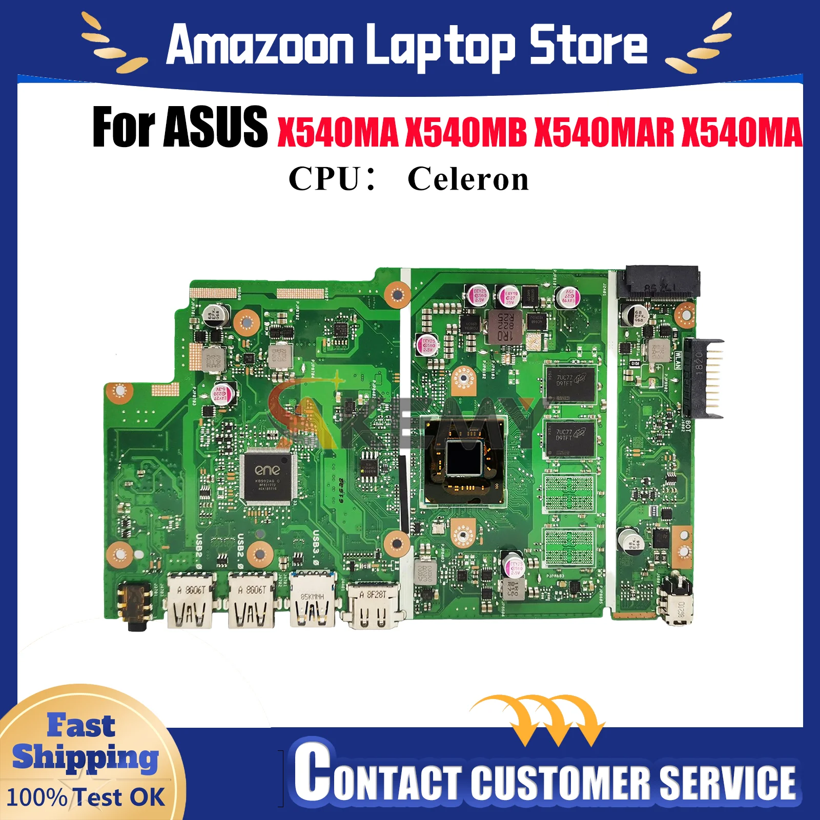 X540MA Материнская плата для ноутбука ASUS VivoBook X540MB X540MA D540M F540M X540M R540M X540MAR X540MAS A540M Материнская плата с процессором Celeron
X540MA Материнская плата для ноутбука ASUS VivoBook X540MB X540MA D540M F540M X540M R540M X540MAR X540MAS A540M Материнская плата с процессором Celeron