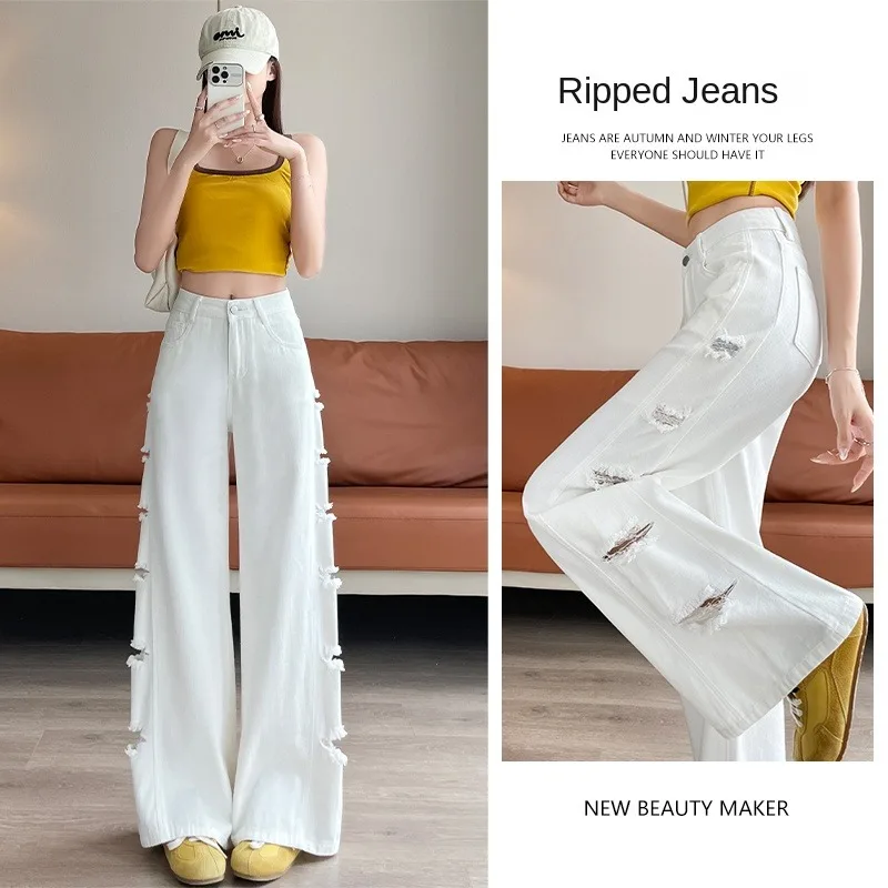 New Baggy White Women's Jeans High Waist Straight Leg Oversize Summer Thin Soft Long Pants Trendy Casual
New Baggy White Women's Jeans High Waist Straight Leg Oversize Summer Thin Soft Long Pants Trendy Casual