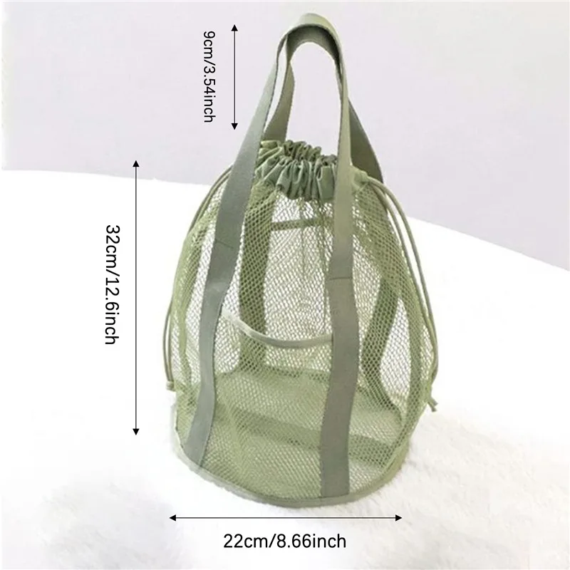 Fashion Mesh Hollow Shoulder Bags Large Capacity Breathable Washing Pouch Travel Casual Beach Swimming Necessity Storage Bags
Fashion Mesh Hollow Shoulder Bags Large Capacity Breathable Washing Pouch Travel Casual Beach Swimming Necessity Storage Bags