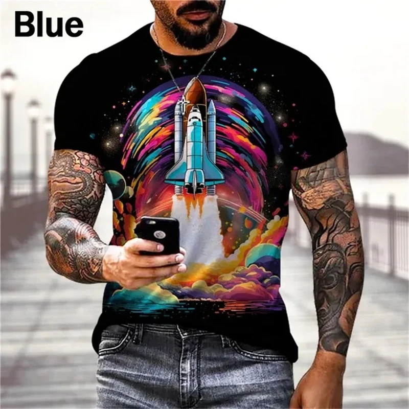 Summer Men's Clothing Rocket 3D Printing T-shirt Casual Personality Men's And Women's Short-sleeved Fashion Street T-shirts Tops
Summer Men's Clothing Rocket 3D Printing T-shirt Casual Personality Men's And Women's Short-sleeved Fashion Street T-shirts Tops