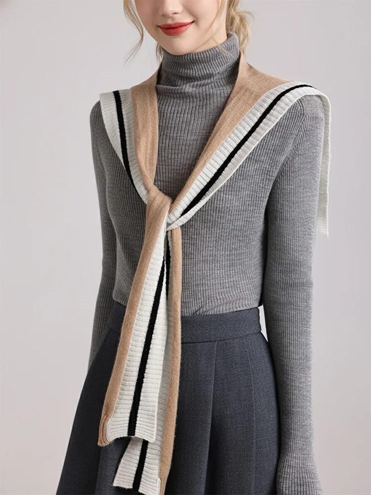 100% Wool Striped Fake-Cardigan Small Shawl Pure Wool Knit Shoulder Wrap Women Sweater-Over-Shoulders Look Chic Accessory
100% Wool Striped Fake-Cardigan Small Shawl Pure Wool Knit Shoulder Wrap Women Sweater-Over-Shoulders Look Chic Accessory