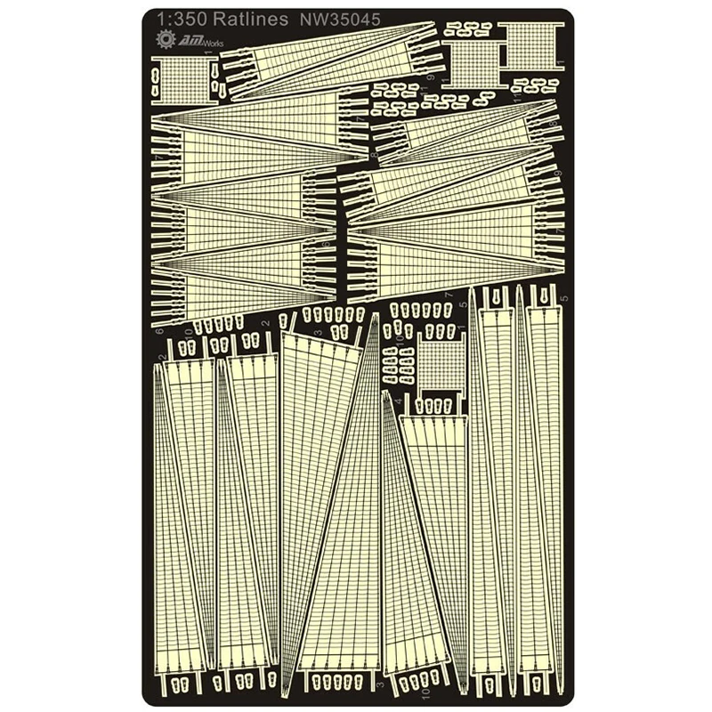 1/350 Ratlines Various Sizes for All Rigged Ships (Various specifications)
1/350 Ratlines Various Sizes for All Rigged Ships (Various specifications)
