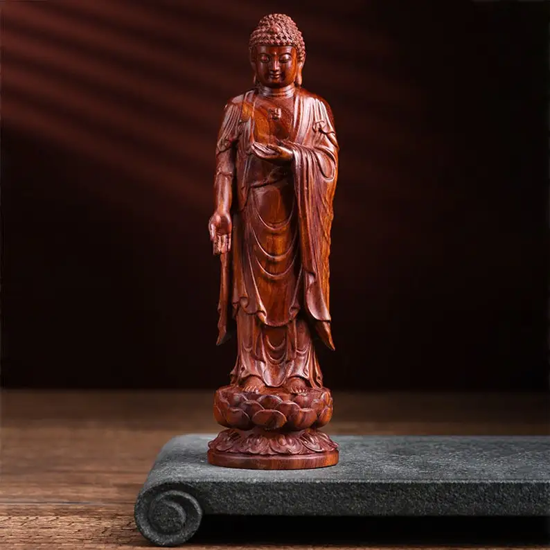 Elegant Standing Medicine Buddha Figurine, Exquisite Eastern Influence Wood Artistry, Graceful Handcrafted Wooden Sculpture
Elegant Standing Medicine Buddha Figurine, Exquisite Eastern Influence Wood Artistry, Graceful Handcrafted Wooden Sculpture