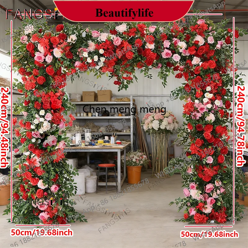 z183 Red Pink Rose peony Green Leaves Arrangement Floral Outdoor Wedding Backdrop Flower Arch Frame Decor Event Party Display Pr
z183 Red Pink Rose peony Green Leaves Arrangement Floral Outdoor Wedding Backdrop Flower Arch Frame Decor Event Party Display Pr