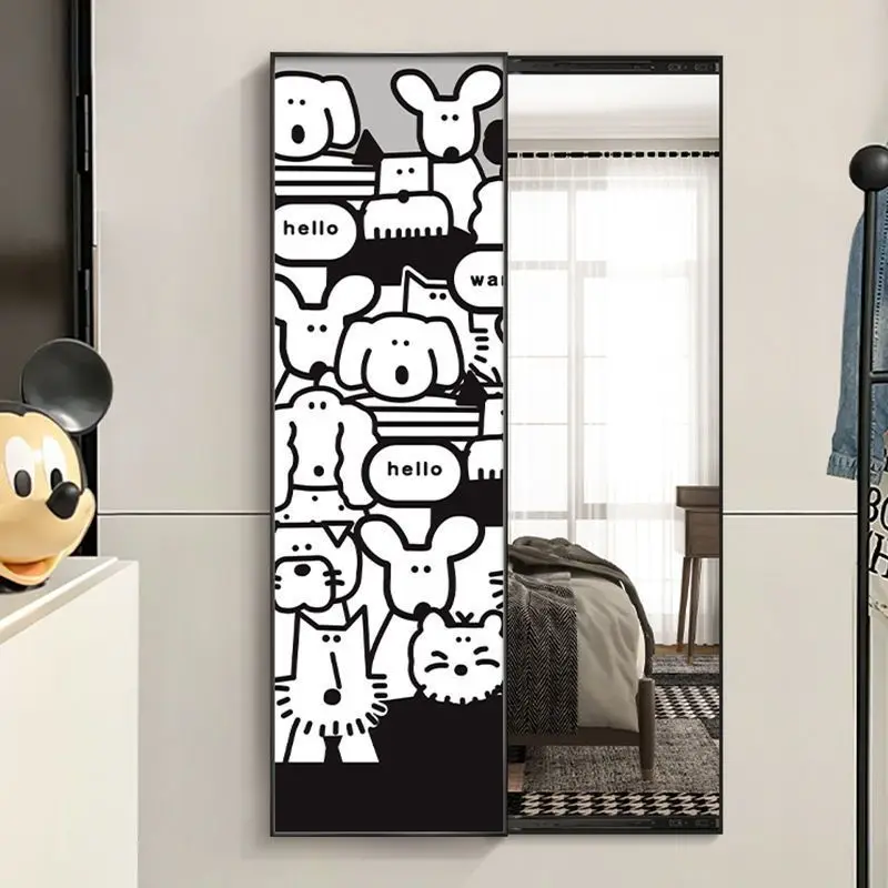 Entrance decorative painting corridor hidden sliding full body mirror hanging painting living room bedroom full-length mirror
Entrance decorative painting corridor hidden sliding full body mirror hanging painting living room bedroom full-length mirror