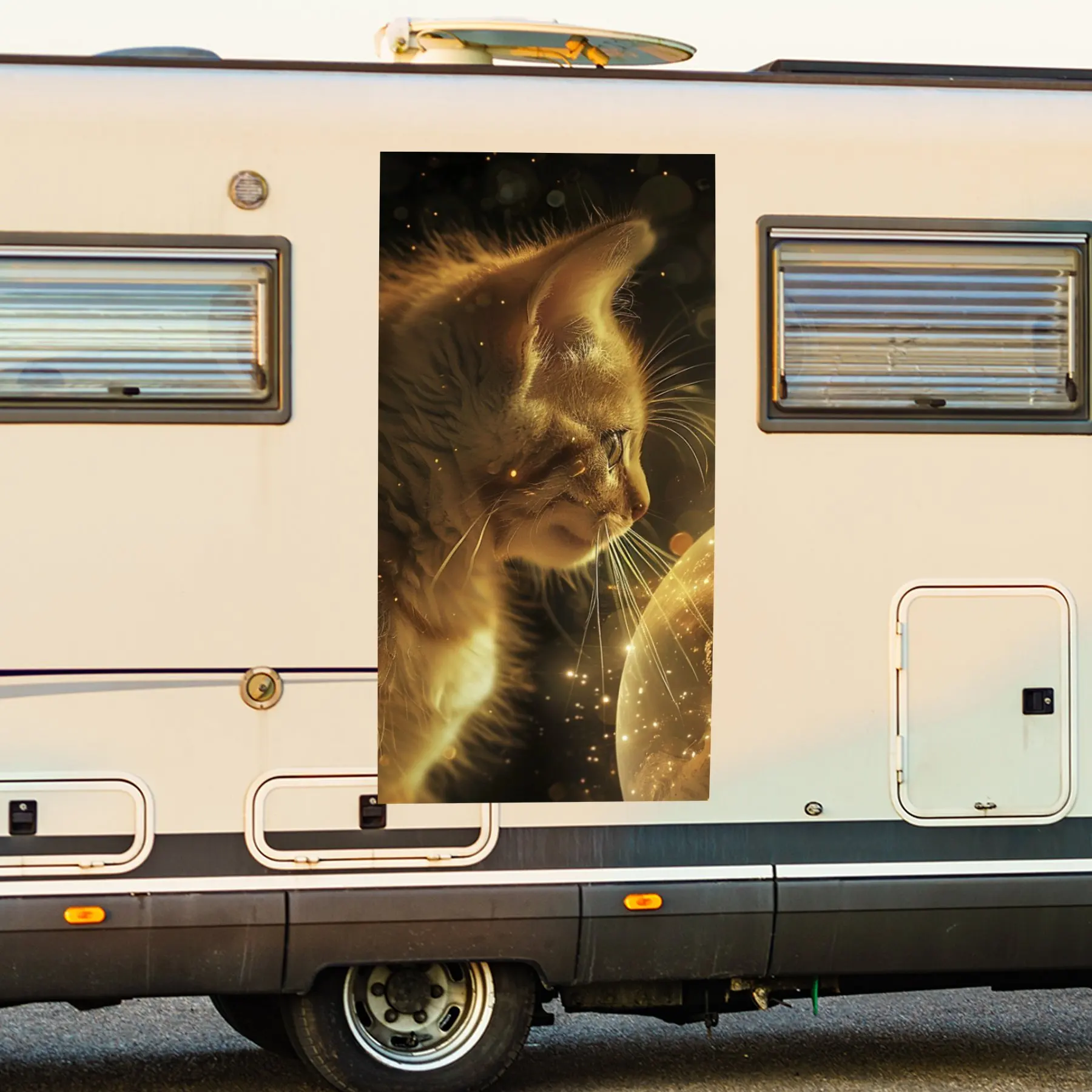 Наклейка ArtCar с милым котенком и звездной сферой, виниловая наклейка на сторону моторики дома, водонепроницаемая самоклеящаяся виниловая наклейка o
Наклейка ArtCar с милым котенком и звездной сферой, виниловая наклейка на сторону моторики дома, водонепроницаемая самоклеящаяся виниловая наклейка o