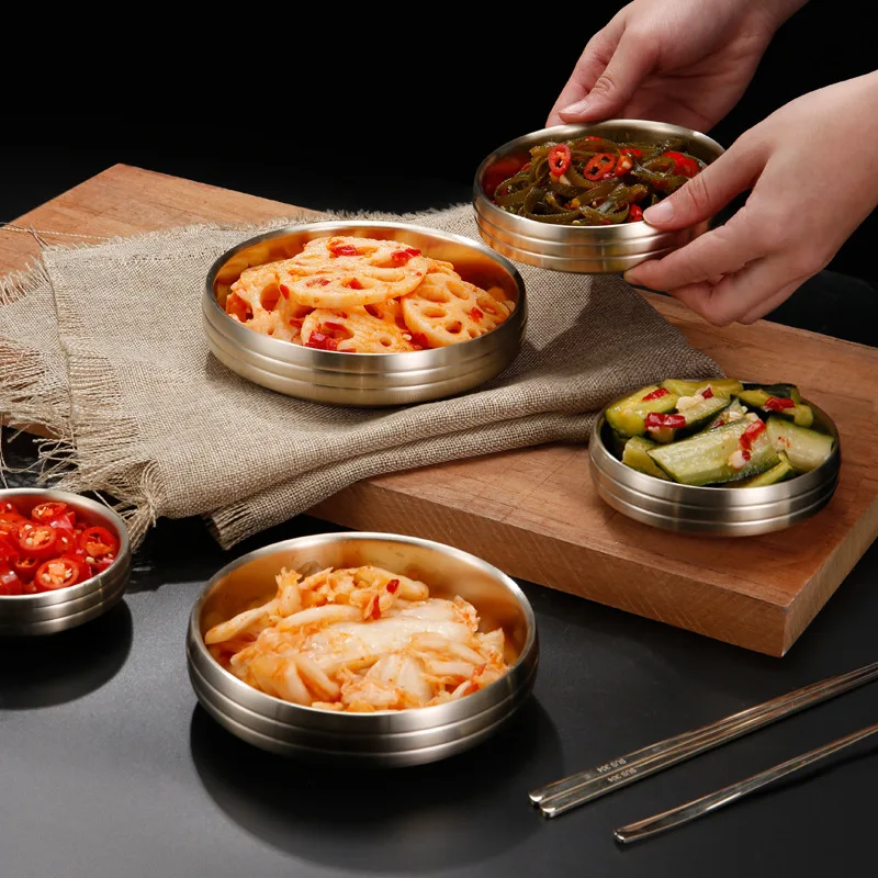 high quality Double sauce dishes stainless steel pickles dishes cold snack dishes deepen dinner dishes double dishes
high quality Double sauce dishes stainless steel pickles dishes cold snack dishes deepen dinner dishes double dishes