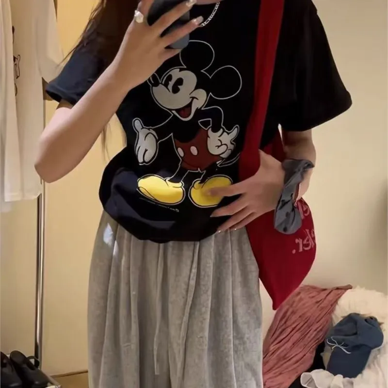 Summer Cartoon Mickey Fashion Retro Women's T-Shirt Kawaii Tops Women Oversized Short Sleeve Fashion T-Shirt fashion Top
Summer Cartoon Mickey Fashion Retro Women's T-Shirt Kawaii Tops Women Oversized Short Sleeve Fashion T-Shirt fashion Top
