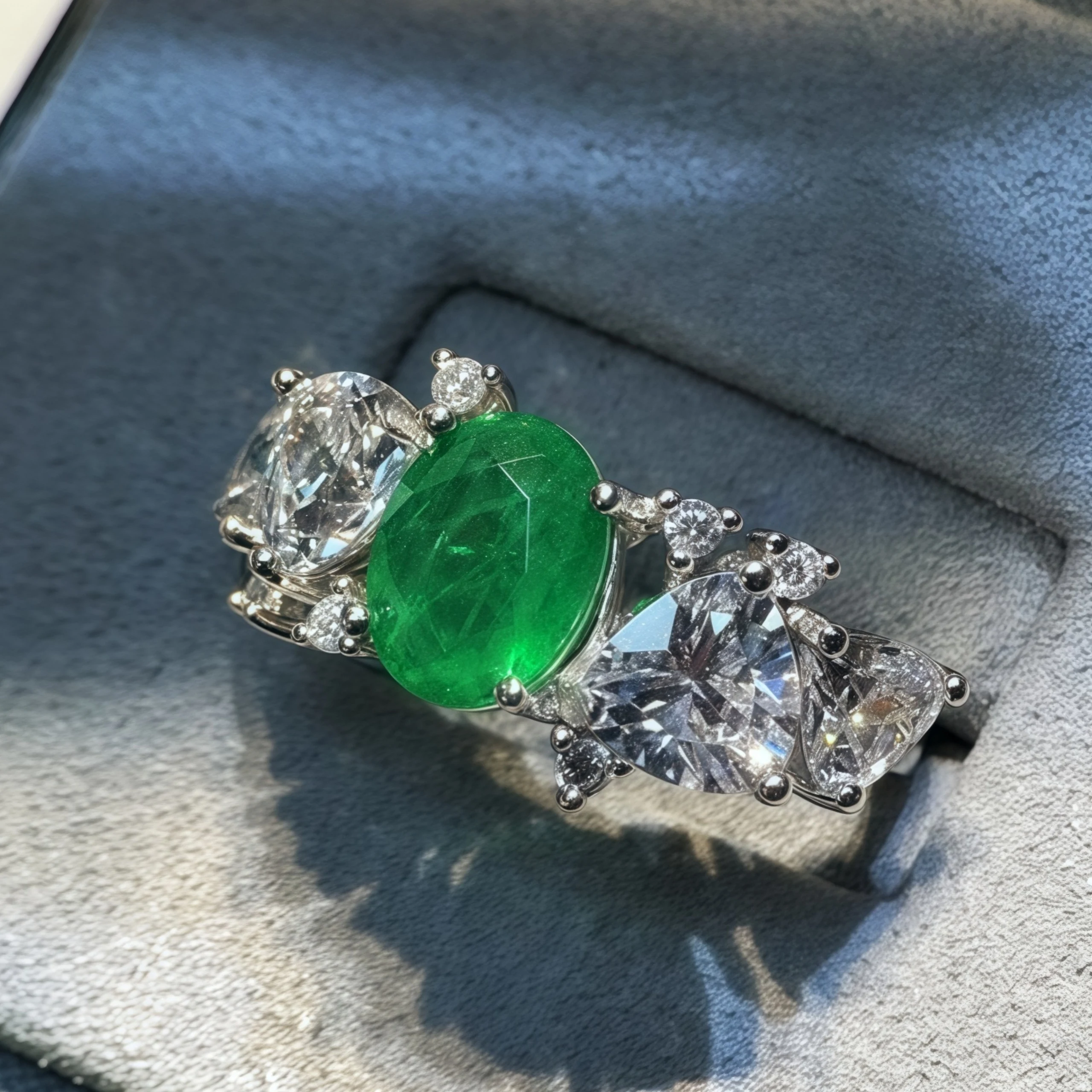 Veeie Veein Brand MST Hot Sales 2.5ct Synthetic Sapphire Tanzanite 925 Sterling Silver High Carbon Diamond Ring Jewelry
Veeie Veein Brand MST Hot Sales 2.5ct Synthetic Sapphire Tanzanite 925 Sterling Silver High Carbon Diamond Ring Jewelry