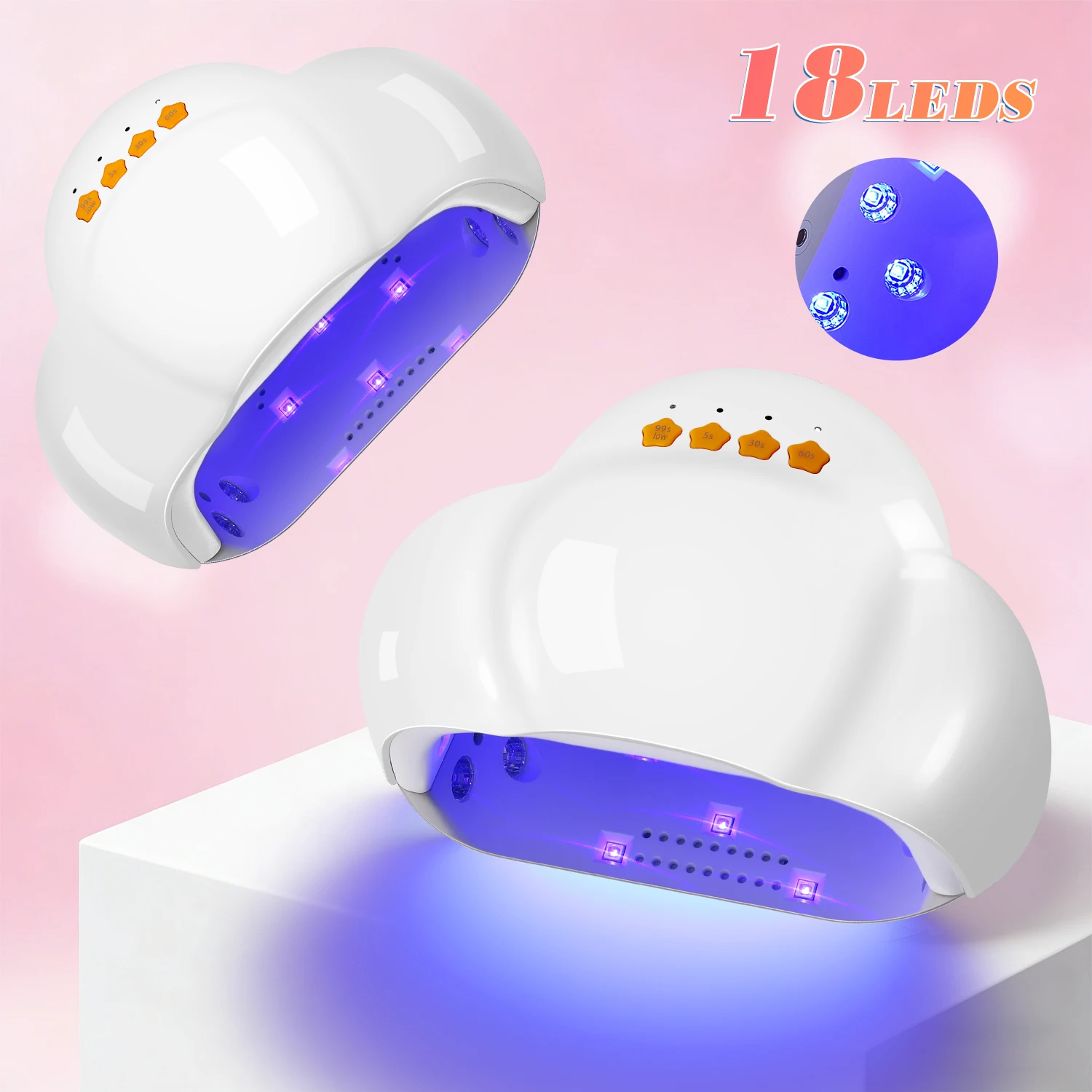 DianaBeauty Mini UV Led Lamp Portable Nail Dryer for Curing Gel Polish With 4 Timer Settings 18 LED UV Lamp for Nails Nail Tools
DianaBeauty Mini UV Led Lamp Portable Nail Dryer for Curing Gel Polish With 4 Timer Settings 18 LED UV Lamp for Nails Nail Tools