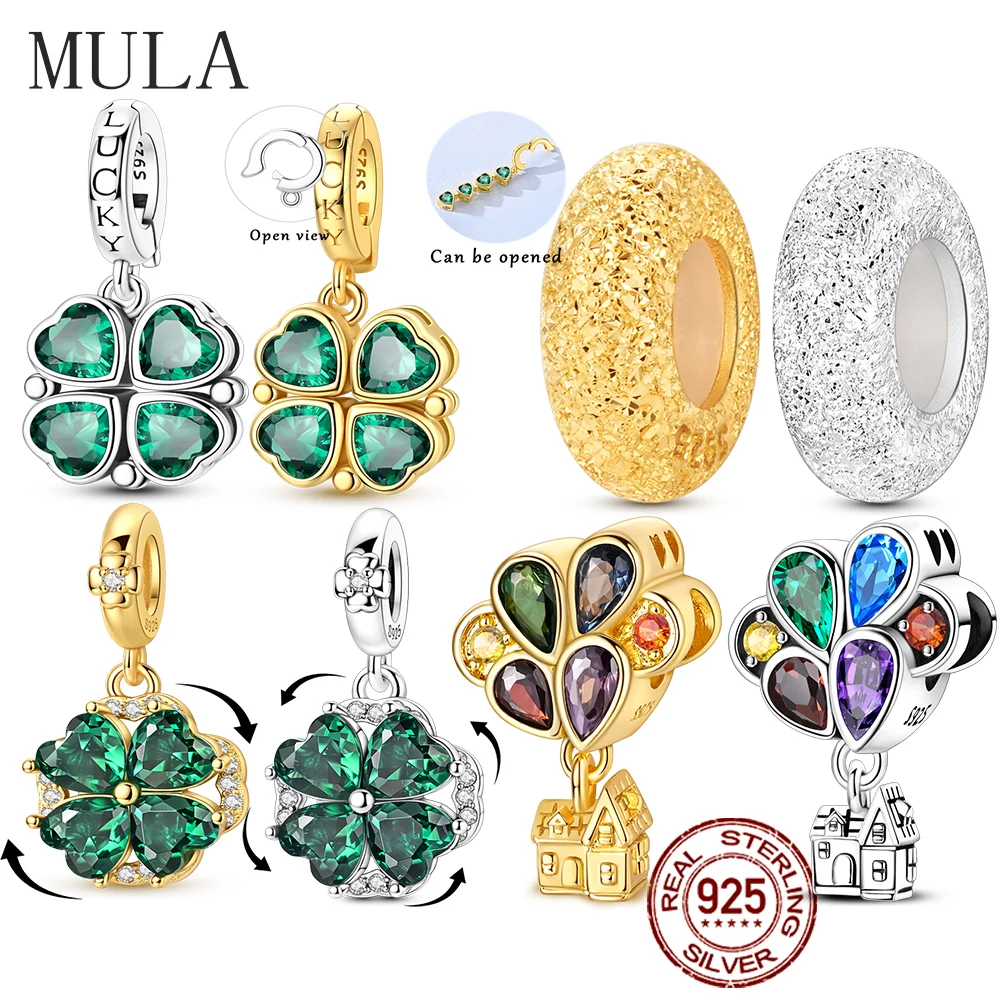 Mula 925 Sterling Silver Gold Clover Balloon Charms Pendant Fit Original Bracelet for Women Jewelry
Mula 925 Sterling Silver Gold Clover Balloon Charms Pendant Fit Original Bracelet for Women Jewelry