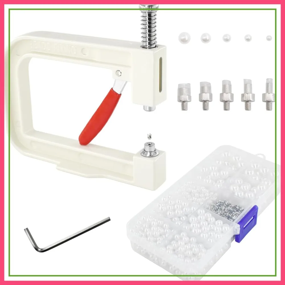 SHRJ Pearl Handmade Setting Machine with Rivet Studs and Tools for DIY Clothes, Dresses, Bags, Hair Bands
SHRJ Pearl Handmade Setting Machine with Rivet Studs and Tools for DIY Clothes, Dresses, Bags, Hair Bands