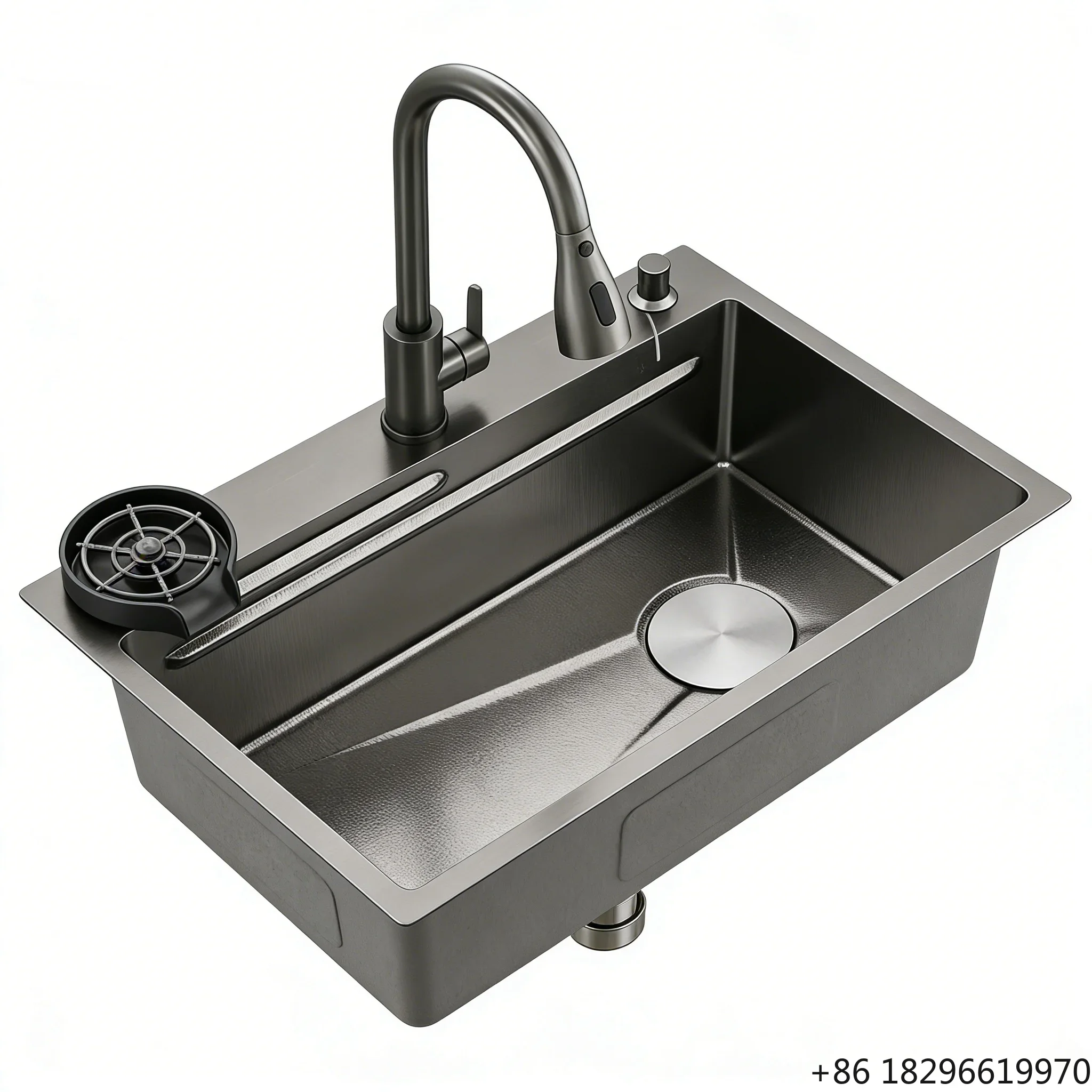 Chrome Stainless Steel Single Bowl Kitchen Sink Scratch Resistant 3-Hole Design With Faucet Home Use
Chrome Stainless Steel Single Bowl Kitchen Sink Scratch Resistant 3-Hole Design With Faucet Home Use