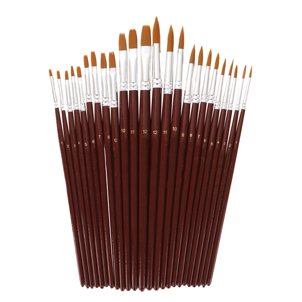 24Pcs Watercolor Paint Brush Set Wood Handle Long-Lasting Durable Comfortable Grip for Gouache Oil Art Wood Handle Paint Brush
24Pcs Watercolor Paint Brush Set Wood Handle Long-Lasting Durable Comfortable Grip for Gouache Oil Art Wood Handle Paint Brush