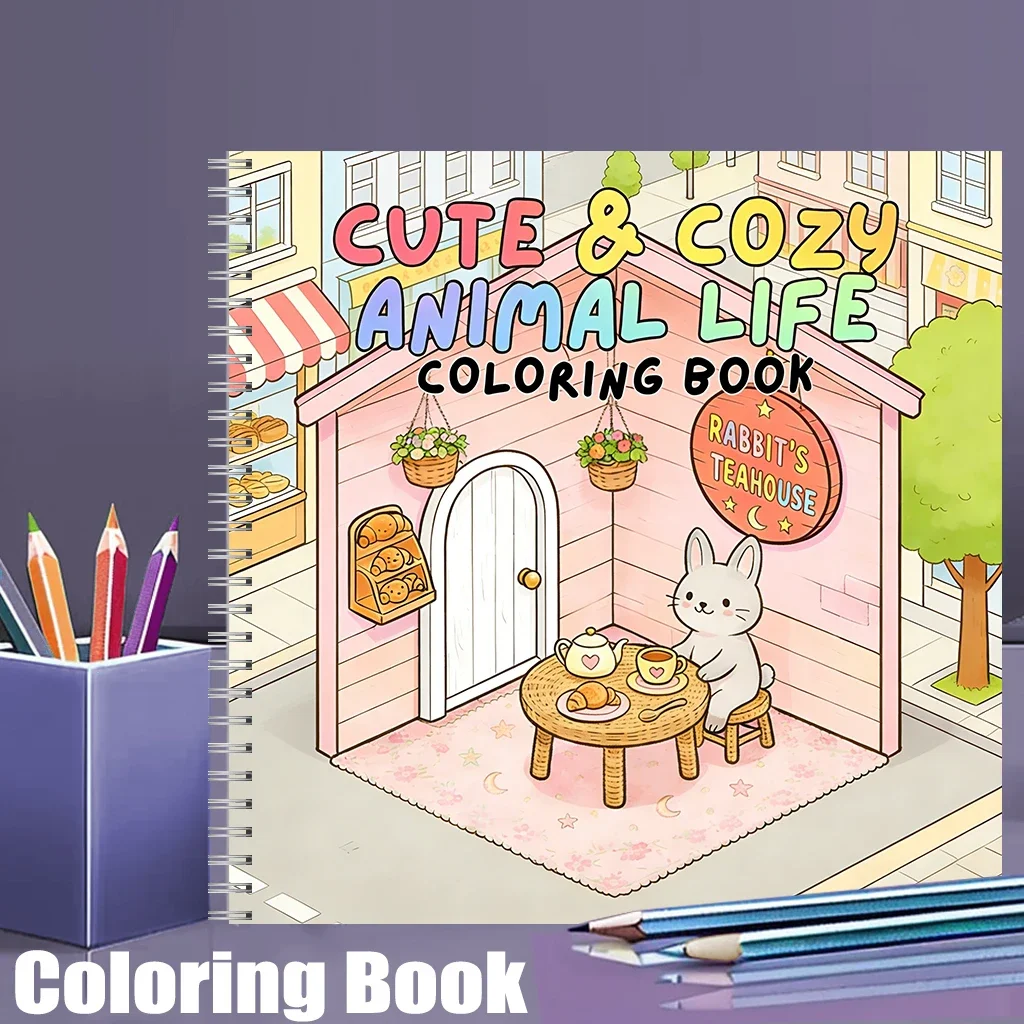 Cozy Animal Life Bold-easy Coloring Book for Adults Cute Drawing Book Perfect Gift for Birthday Back to School Art Supplies
Cozy Animal Life Bold-easy Coloring Book for Adults Cute Drawing Book Perfect Gift for Birthday Back to School Art Supplies