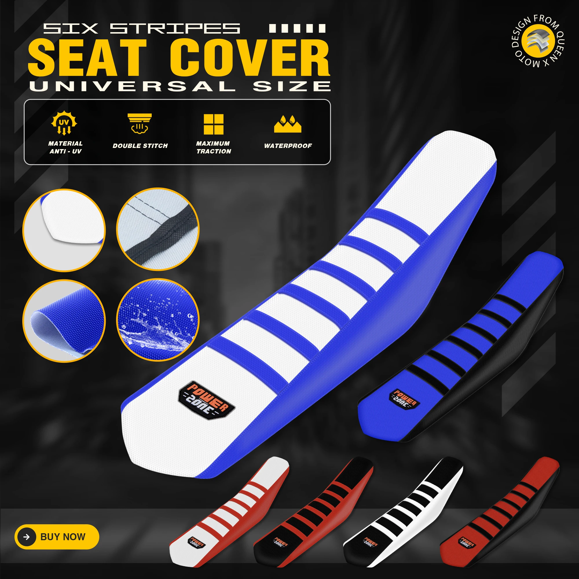 Queen X Motorcycle Ribbed Seat Cover For SX YZ YZF TC CRF Universal Dirt Pit Bike Accessories Waterproof Non-slip Seat Cushion
Queen X Motorcycle Ribbed Seat Cover For SX YZ YZF TC CRF Universal Dirt Pit Bike Accessories Waterproof Non-slip Seat Cushion