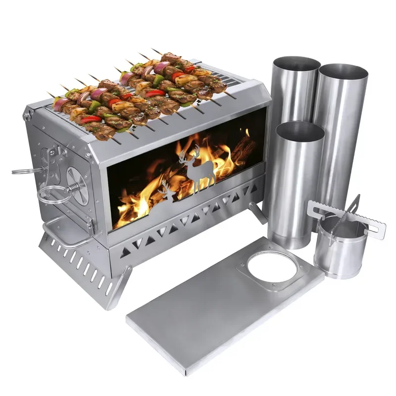 Portable Windproof Wood-Burning Heater for 3-5 People Folding Stainless Steel Tent Heater for Outdoor Camping Cooking
Portable Windproof Wood-Burning Heater for 3-5 People Folding Stainless Steel Tent Heater for Outdoor Camping Cooking