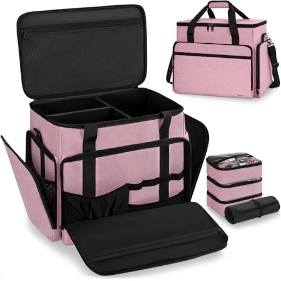 Extra Large Makeup Case with 4 Removable Pouches, Professional Make up Train Case, Travel Cosmetic Bag for Makeup Artist with S
Extra Large Makeup Case with 4 Removable Pouches, Professional Make up Train Case, Travel Cosmetic Bag for Makeup Artist with S