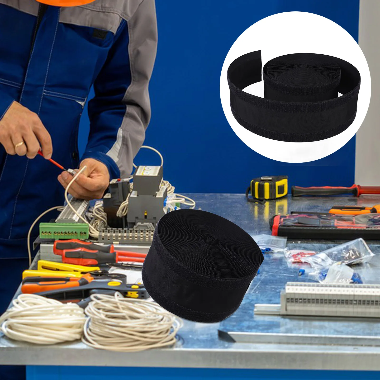 1pc Sleeve Cord Cover Cable Protector Black Reusable Hook Loop Strap Carpet Floor Cable Protecter
1pc Sleeve Cord Cover Cable Protector Black Reusable Hook Loop Strap Carpet Floor Cable Protecter