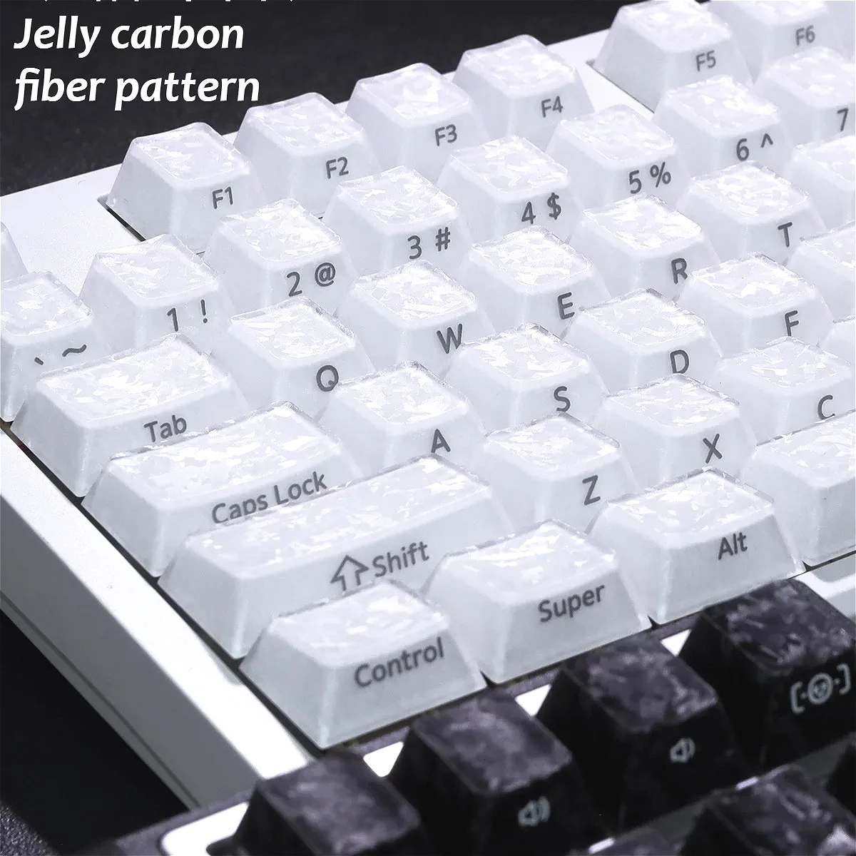 MAIMOOO Carbon Fiber Jelly Keycap Cherry Forged Carbon Pattern Side Engraved Keyboard Keycap Transparent 126key White Pink Black
MAIMOOO Carbon Fiber Jelly Keycap Cherry Forged Carbon Pattern Side Engraved Keyboard Keycap Transparent 126key White Pink Black