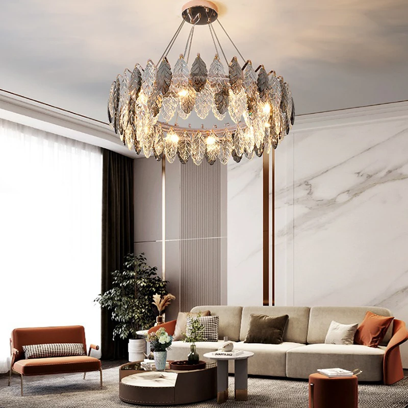 Leaf Crystal New To The Season Gold Silver Modern Lustre Chandelier LED Light Fixture Luxury Home Appliance Home Decor
Leaf Crystal New To The Season Gold Silver Modern Lustre Chandelier LED Light Fixture Luxury Home Appliance Home Decor
