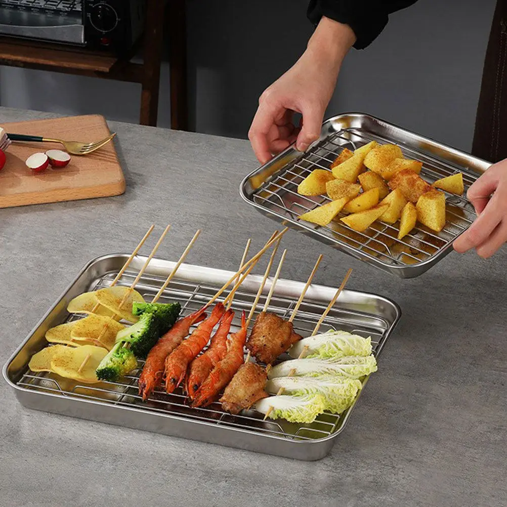 1Pcs High Quality Stainless Steel Filter Grill Plate for Healthy Barbecuing Fat Draining Baking Tray Suitable Home Garden Picnic
1Pcs High Quality Stainless Steel Filter Grill Plate for Healthy Barbecuing Fat Draining Baking Tray Suitable Home Garden Picnic
