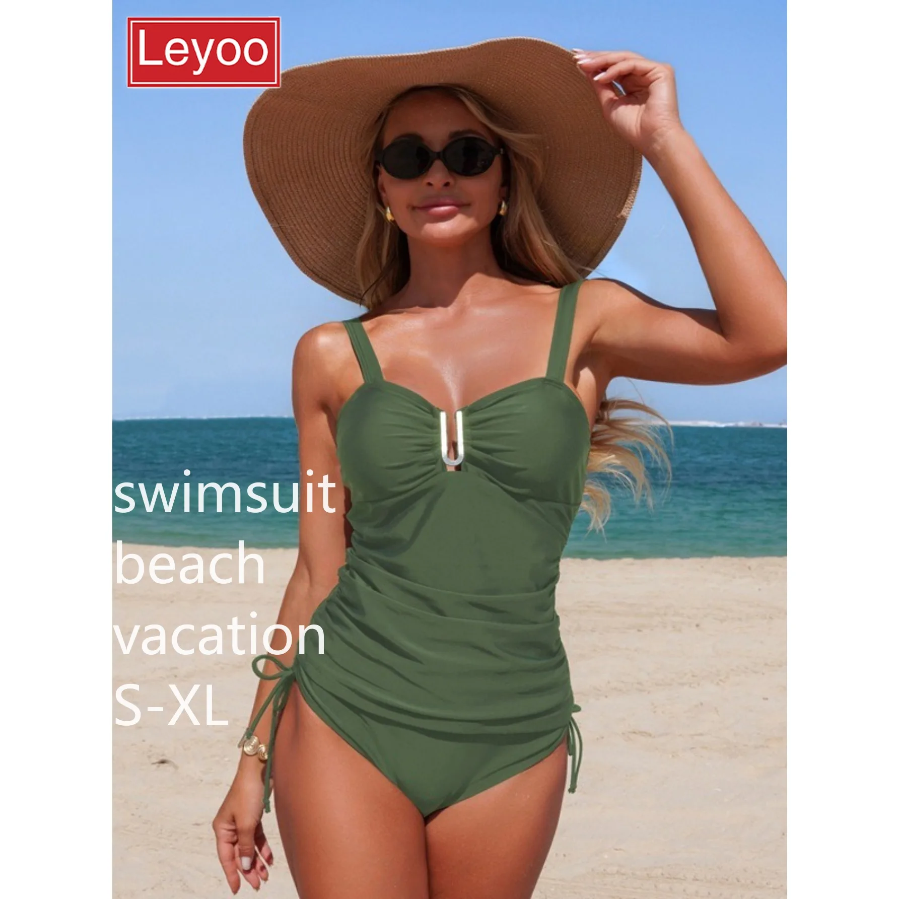Bikini set women's white beach style two-piece swimsuit, high waisted thong, sexy camisole, backless swimsuit, 2026 new model
Bikini set women's white beach style two-piece swimsuit, high waisted thong, sexy camisole, backless swimsuit, 2026 new model