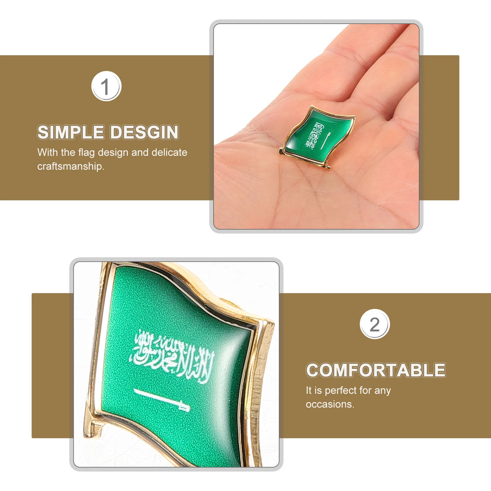 Saudi Flag Metal Lapel Men Suit Clothing Badge Decorative Brooch Scarf Brooch Pin Clip For Clothes Backpacks Shiny
Saudi Flag Metal Lapel Men Suit Clothing Badge Decorative Brooch Scarf Brooch Pin Clip For Clothes Backpacks Shiny