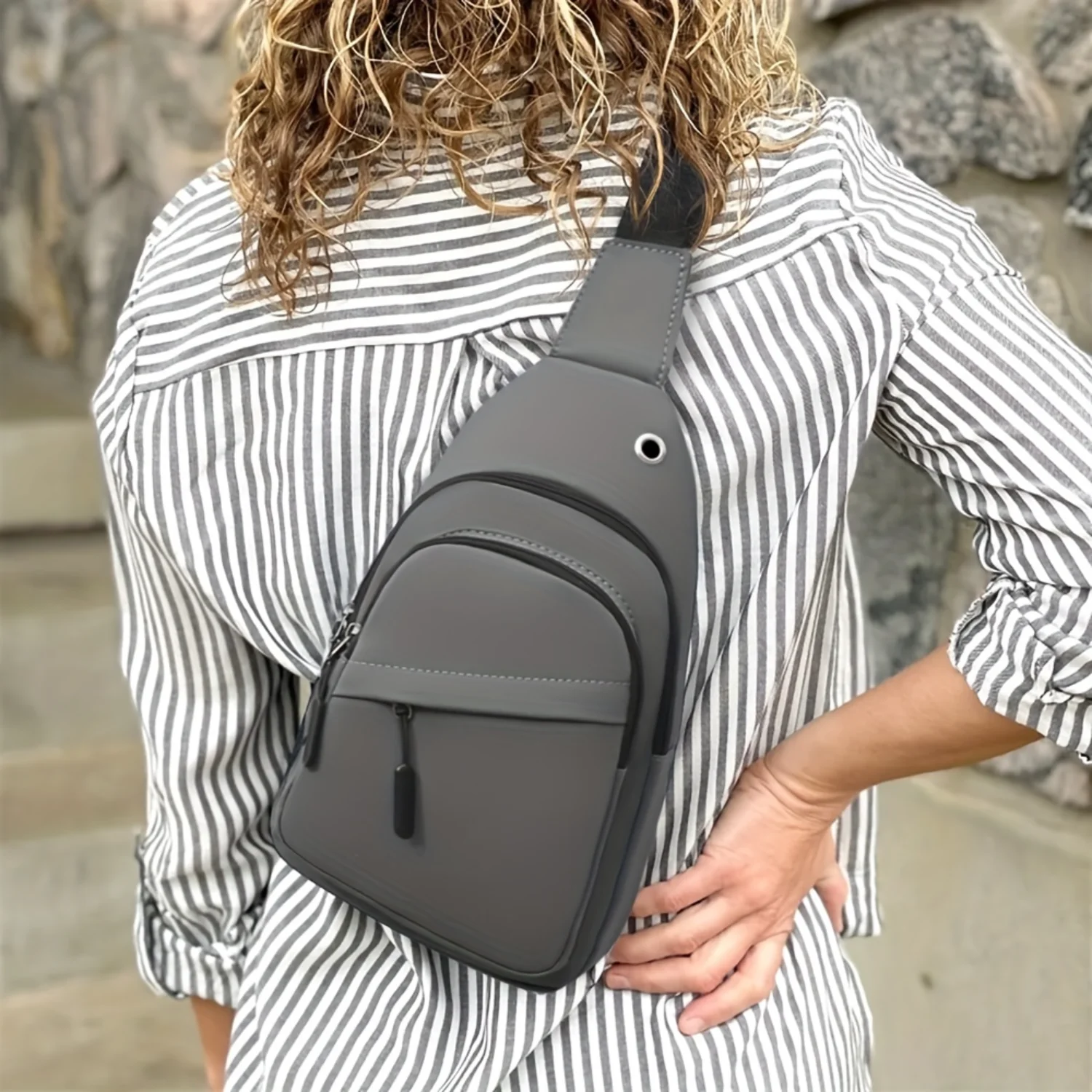 Lightweight, Water-Resistant Nylon Sling Bag - Secure, Multi-Zip Outdoor & Casual Use
Lightweight, Water-Resistant Nylon Sling Bag - Secure, Multi-Zip Outdoor & Casual Use