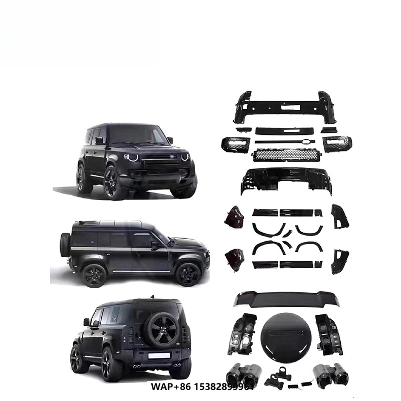 DEF 90/110/130 Черный BodyKit Материал ABS 2020-2023 года Передние губы Задний диффузор Решетки над крыльями Крышка запасного колеса Автомобильная часть
DEF 90/110/130 Черный BodyKit Материал ABS 2020-2023 года Передние губы Задний диффузор Решетки над крыльями Крышка запасного колеса Автомобильная часть