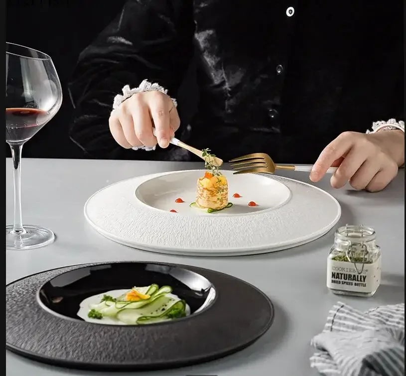 Home Kitchen Decoration Straw Hat Plate Ceramic Steak Restaurant Exquisite Dishes Main Course Party Dessert
Home Kitchen Decoration Straw Hat Plate Ceramic Steak Restaurant Exquisite Dishes Main Course Party Dessert