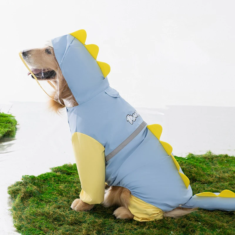 Raincoat for Medium and Large Dogs Summer Four-legged Dog Clothes Golden Retriever Three-dimensional Dinosaur Waterproof Clothes
Raincoat for Medium and Large Dogs Summer Four-legged Dog Clothes Golden Retriever Three-dimensional Dinosaur Waterproof Clothes