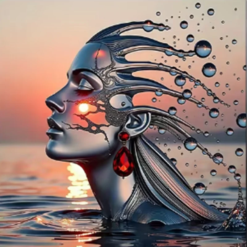 Metallic Water Goddess Sculpture 5D Diamond Painting Kit Sunset Ocean Water Drop Red Gem Wall Art Decor
Metallic Water Goddess Sculpture 5D Diamond Painting Kit Sunset Ocean Water Drop Red Gem Wall Art Decor