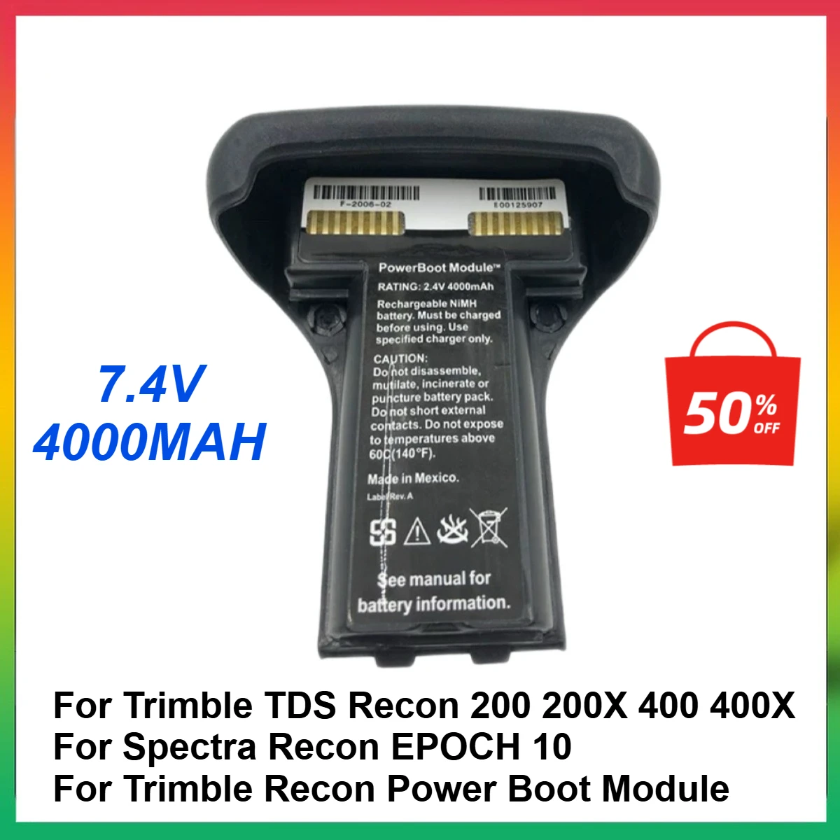 Аккумуляторная батарея 4 Ач для Trimble TDS Recon 200 200X 400 400X для Spectra Recon EPOCH 10 для Trimble Recon Power Boot Module
Аккумуляторная батарея 4 Ач для Trimble TDS Recon 200 200X 400 400X для Spectra Recon EPOCH 10 для Trimble Recon Power Boot Module