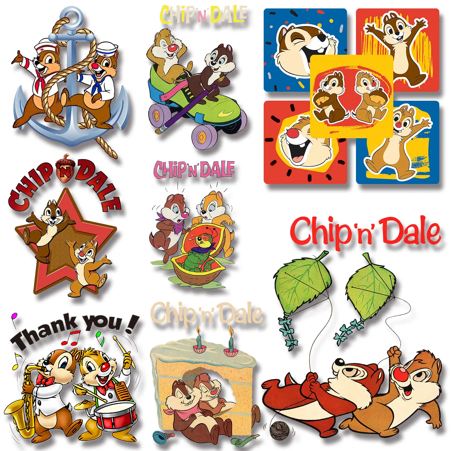CHIP 'N DALE Iron-on Transfers for Clothing High elasticity Firm and Fadeless Stickers Washable DIY Appliques
CHIP 'N DALE Iron-on Transfers for Clothing High elasticity Firm and Fadeless Stickers Washable DIY Appliques
