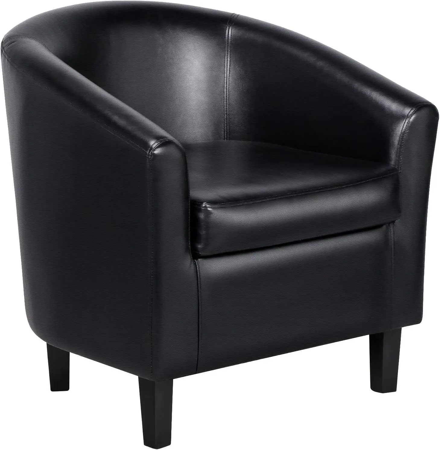 Faux Leather Upholstered Chair, Leather Armchair Club Chair with Upholstered and Sturdy Legs
Faux Leather Upholstered Chair, Leather Armchair Club Chair with Upholstered and Sturdy Legs