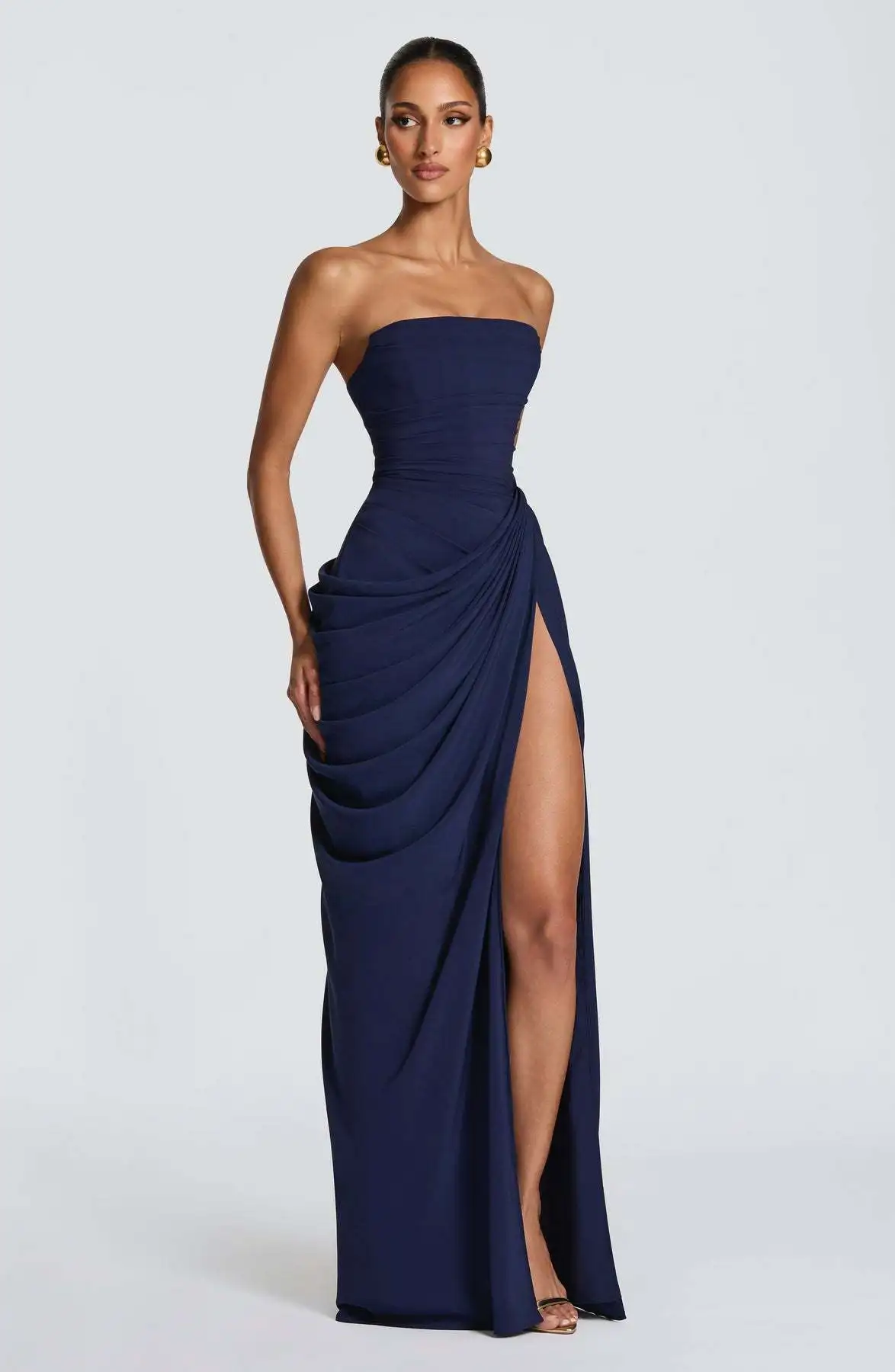 Elegant Yellow Strapless Pleated Dress Women Chic Sleeveless Waist Cinching Split Maxi Gowns 2026 Lady Evening Party Dresses
Elegant Yellow Strapless Pleated Dress Women Chic Sleeveless Waist Cinching Split Maxi Gowns 2026 Lady Evening Party Dresses