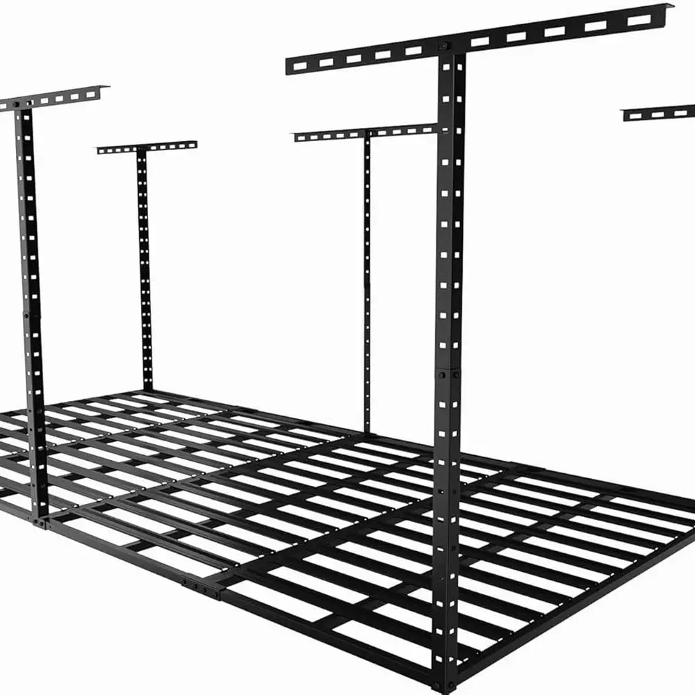 4x8 Overhead Garage Storage Rack Organization, Adjustable Ceiling Mounted Storage Racks, 800LBS Weight Capacity, 22-40 Ceiling D
4x8 Overhead Garage Storage Rack Organization, Adjustable Ceiling Mounted Storage Racks, 800LBS Weight Capacity, 22-40 Ceiling D