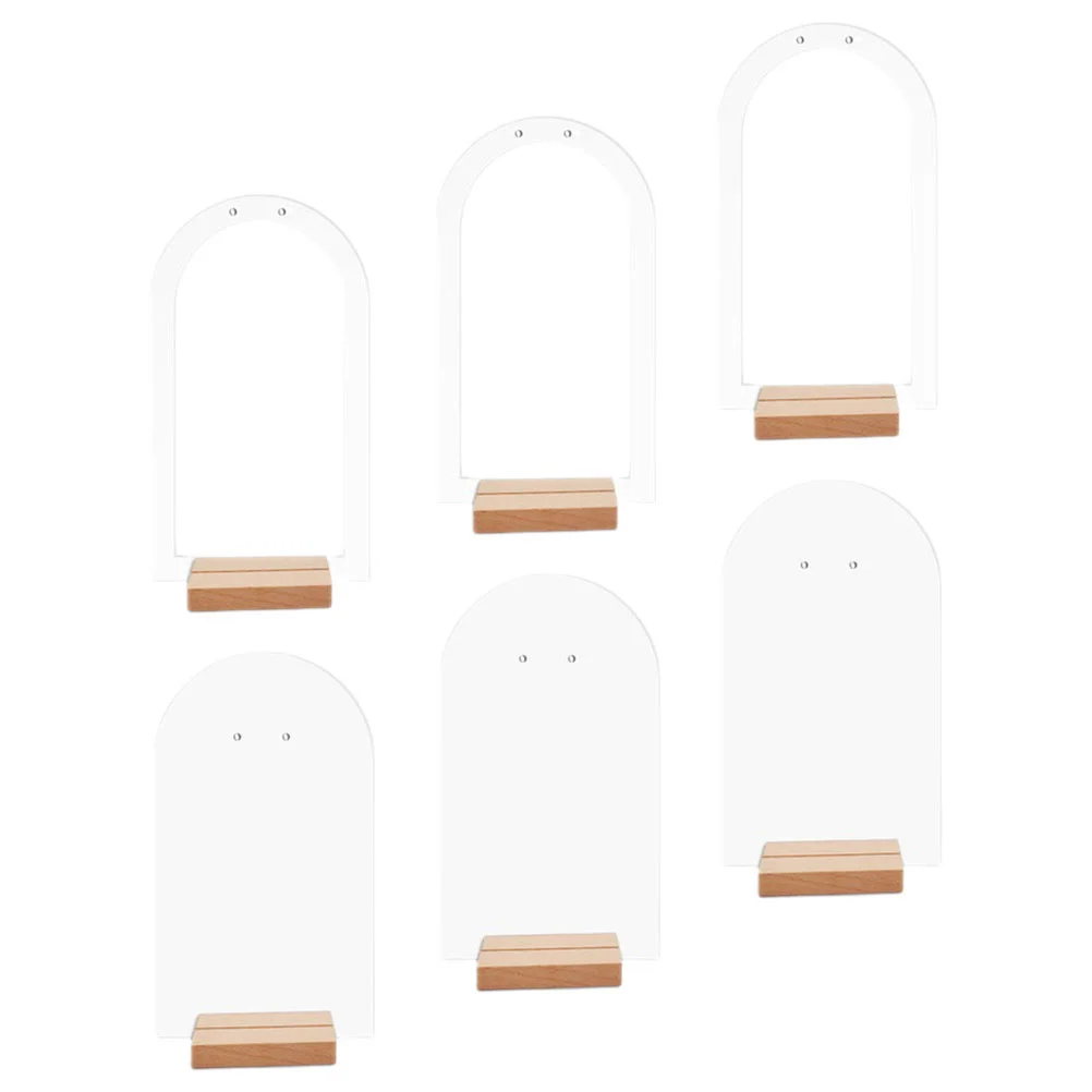 6pcs Earring Display Stand Wooden Base Jewelry Rack Tabletop ganizer 3 Arch Shapes Stable Support Retail Counter Window Craft
6pcs Earring Display Stand Wooden Base Jewelry Rack Tabletop ganizer 3 Arch Shapes Stable Support Retail Counter Window Craft