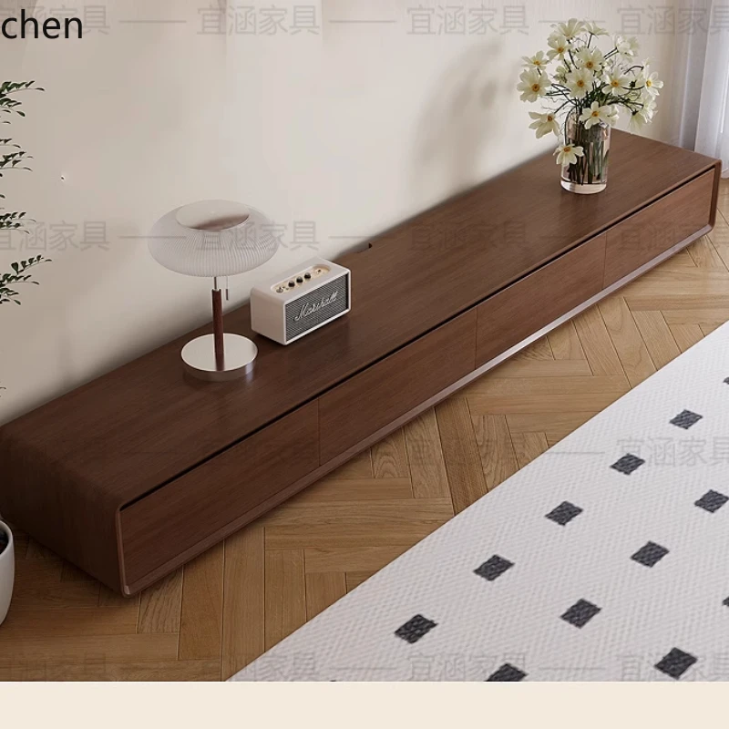 ZML pure solid wood floor-to-ceiling TV coffee table combination walnut color living room antique floor cabinet
ZML pure solid wood floor-to-ceiling TV coffee table combination walnut color living room antique floor cabinet