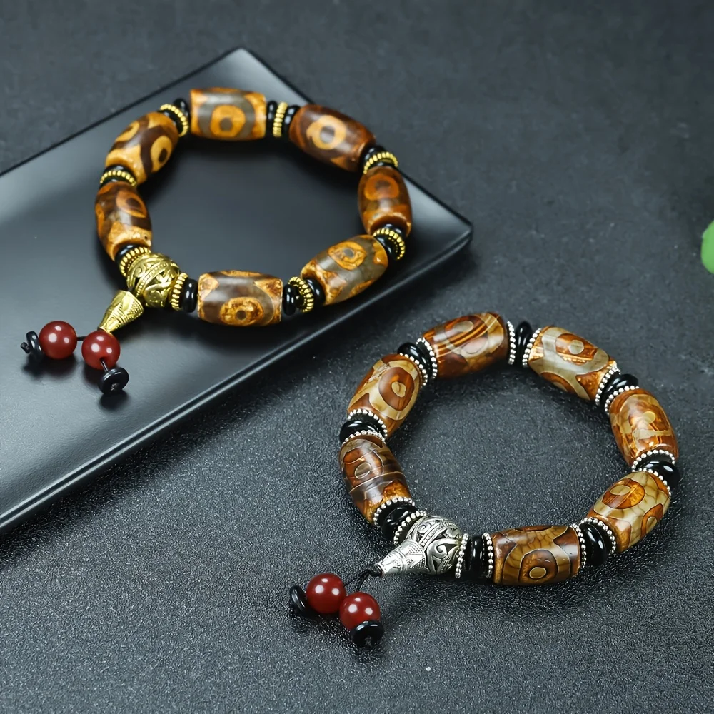 Pulsera de Hombre Estilo Bohemio con Cuentas Ágata - Inspirada en el Vintage, Sin Baño, Tres Ojos, Cuentas Antiguas
Pulsera de Hombre Estilo Bohemio con Cuentas Ágata - Inspirada en el Vintage, Sin Baño, Tres Ojos, Cuentas Antiguas