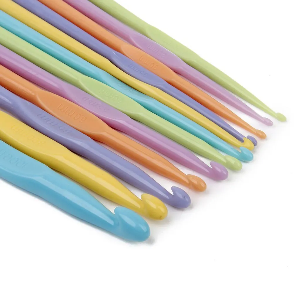 12Pcs Plastic Crochet Hooks Colorful 20-100Mm Ergonomic Handle Crochet Needles Weave Craft Tools for Knit Sweaters Hats Shoes
12Pcs Plastic Crochet Hooks Colorful 20-100Mm Ergonomic Handle Crochet Needles Weave Craft Tools for Knit Sweaters Hats Shoes
