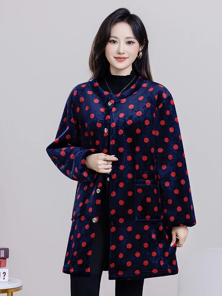 Утепленное пышное пальто средней длины с круглым вырезом, свободного кроя, для женщин, осенне-зимнее, модное, в стиле «мамочка», больших размеров
Утепленное пышное пальто средней длины с круглым вырезом, свободного кроя, для женщин, осенне-зимнее, модное, в стиле «мамочка», больших размеров