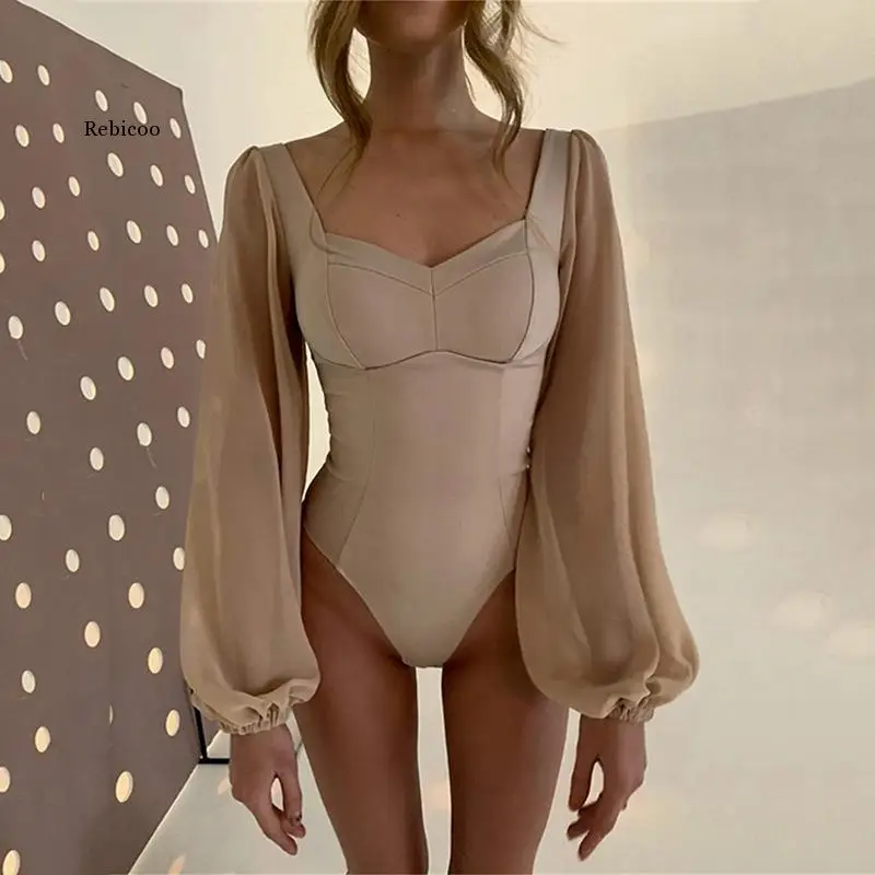 2022 Autumn Summer Sheath Long Puff Sleeve Skinny Women Rompers Bodysuits Square Collar Fashion Jumpsuit Body Tops
2022 Autumn Summer Sheath Long Puff Sleeve Skinny Women Rompers Bodysuits Square Collar Fashion Jumpsuit Body Tops