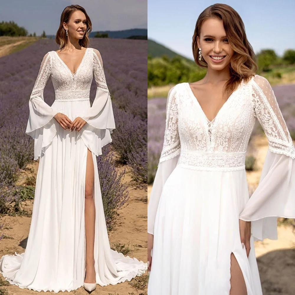 Customized Fashion Chiffon Evening Dress Exquisite V-Neck Long Sleeves Homecoming Dresses Backless Open Back Vestido De Festa
Customized Fashion Chiffon Evening Dress Exquisite V-Neck Long Sleeves Homecoming Dresses Backless Open Back Vestido De Festa