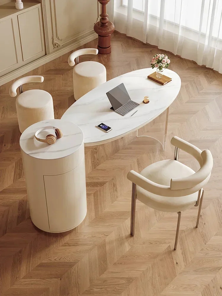 Stone Plate Desk Modern Light Luxury Cream Style Study Acrylic Suspension Arc
Stone Plate Desk Modern Light Luxury Cream Style Study Acrylic Suspension Arc