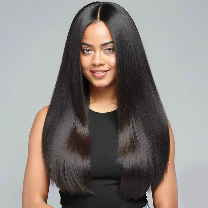 Синтетический 28-дюймовый черный синтетический парик с прямыми трубками, подходит для всех женских элегантных париков для ежедневного использования на вечеринке.
Синтетический 28-дюймовый черный синтетический парик с прямыми трубками, подходит для всех женских элегантных париков для ежедневного использования на вечеринке.