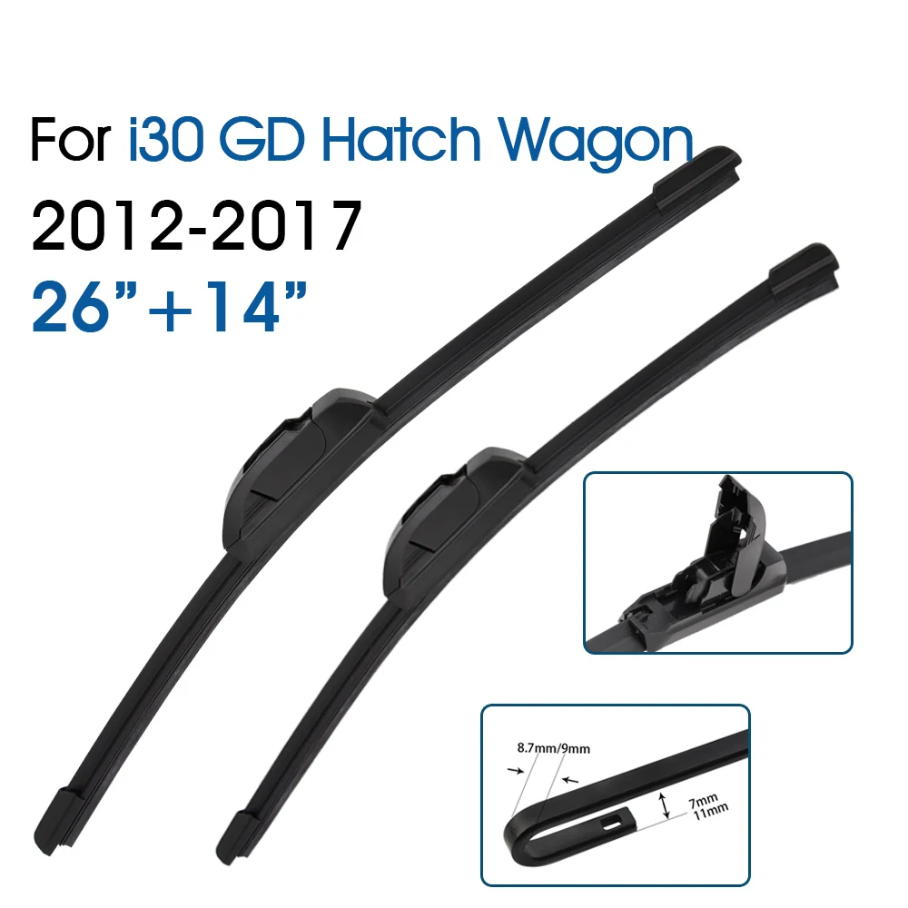 Car Wiper Front Window Windscreen Windshield Wiper Blades 26"+14" For Hyundai i30 GD HATCH Wagon 2012-2017 Auto Accessories
Car Wiper Front Window Windscreen Windshield Wiper Blades 26"+14" For Hyundai i30 GD HATCH Wagon 2012-2017 Auto Accessories