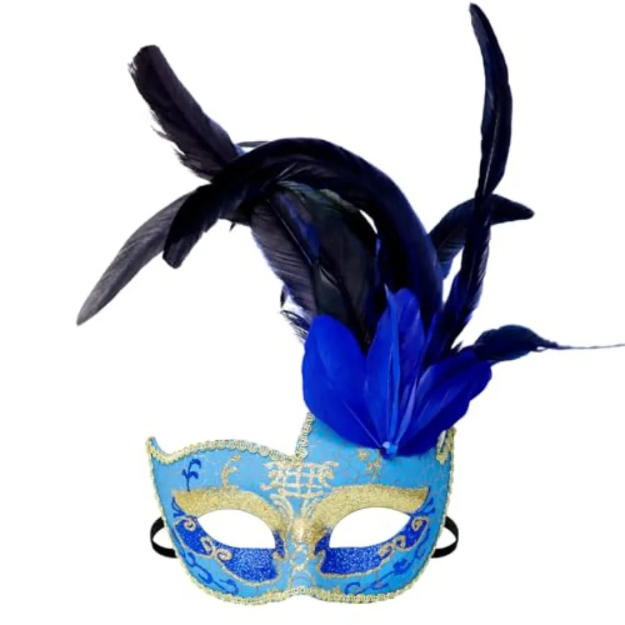 Thmyo Feather Masquerade Mask for Women Venetian Costume Party Mask Halloween Mardi Gras Masks with Feather Prom Ball
Thmyo Feather Masquerade Mask for Women Venetian Costume Party Mask Halloween Mardi Gras Masks with Feather Prom Ball